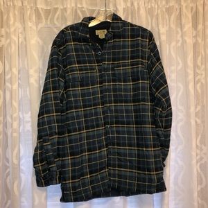 Mens LL Bean Fleece Lined Flannel size XS